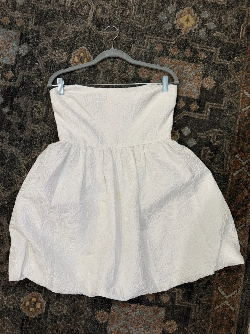 Amanda Uprichard Strapless Mini Dress in Ivory